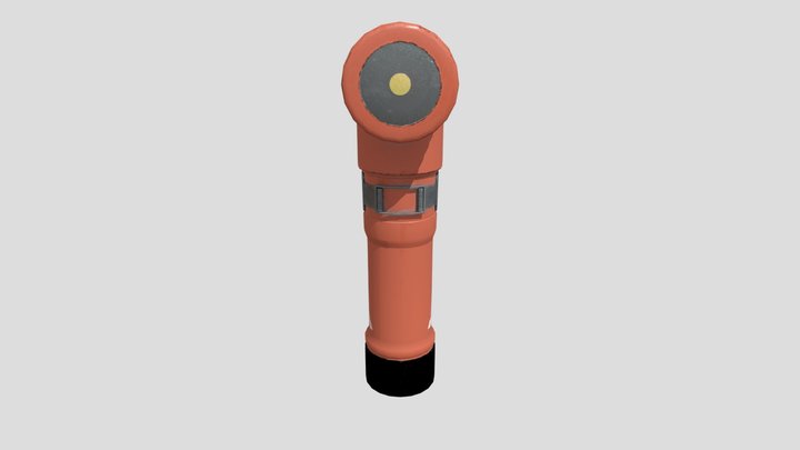 Firefighter Flashlight 3D Model