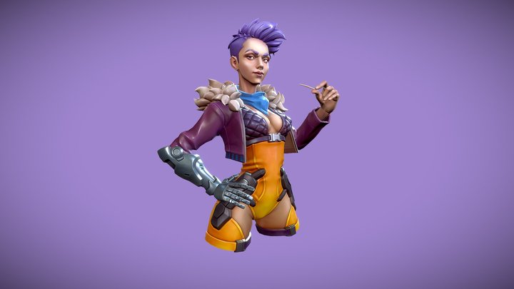 Violet - PBR Stylized Character 3D Model