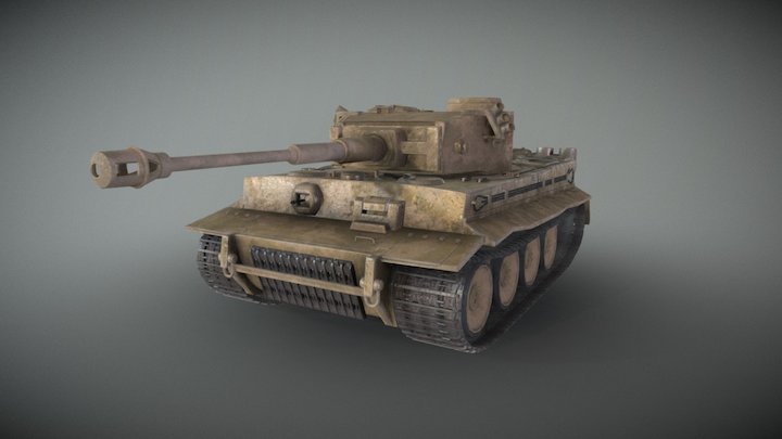 German Tiger Tank 3D Model