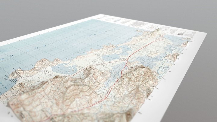 Carta Topográfica, Imbituba 3D Model