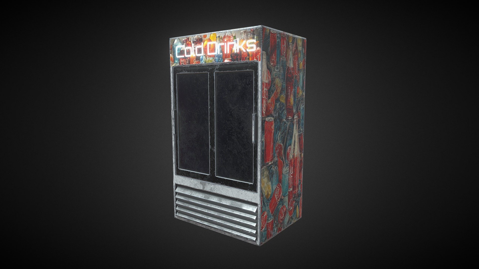 Cold Drinks Refrigerator 3D model by Arslan Khasanov