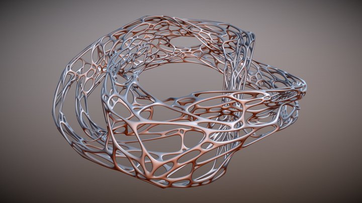 Julia Revolute Voronoi Style 3D Model