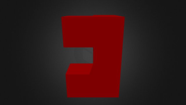 Red Puzzle Part 3D Model
