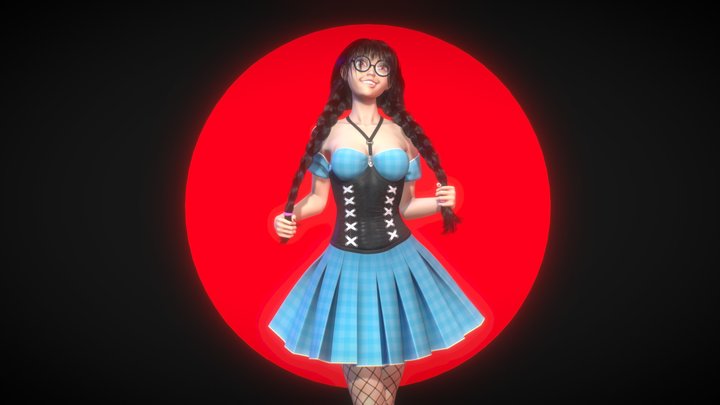 Vampire girl 3D Model
