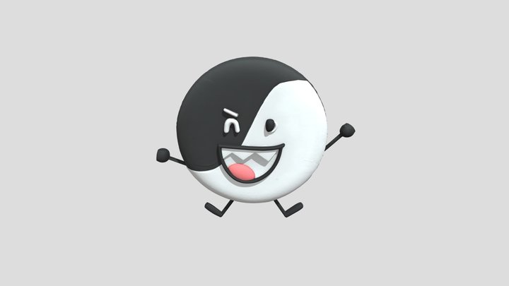Yin-Yang Fun Character 3D Model