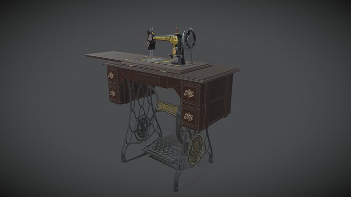 Sewing Machine Singer 3D Model