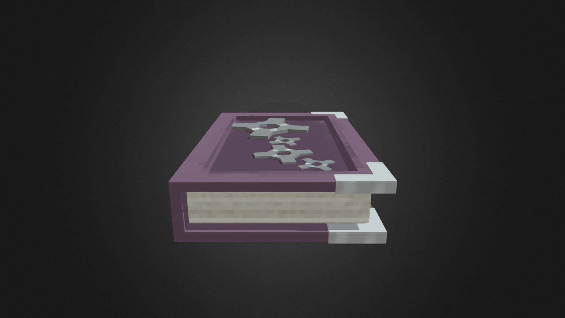 low poly steampunk book