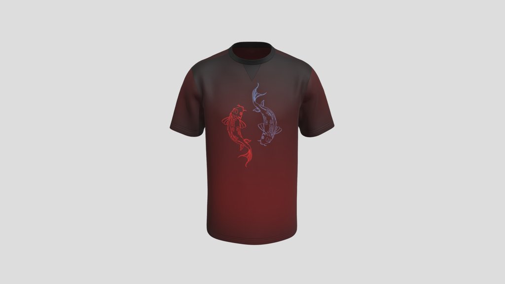 Yin Yang Koi Graphic T Shirt