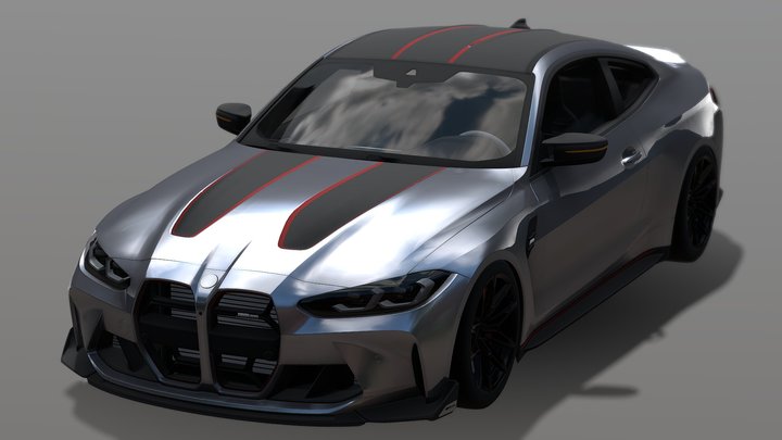BMW M4 CSL 3D Model