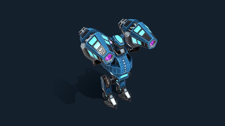 xWar: Phy Plasma Bot 3D Model