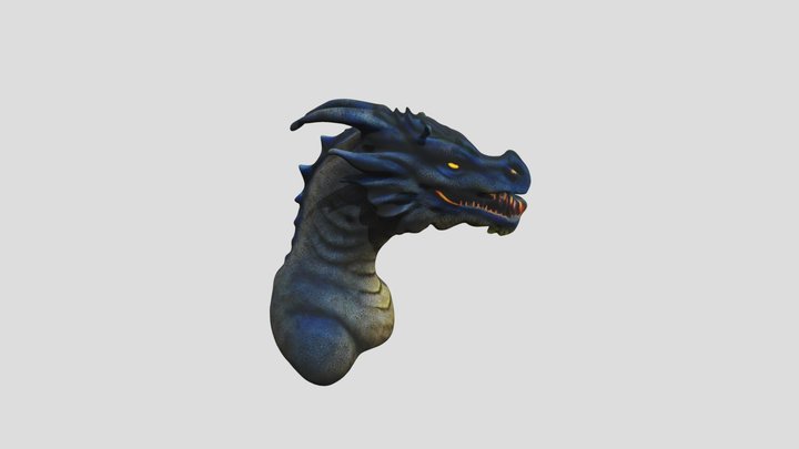Dragon Head with Human Form 3D Model