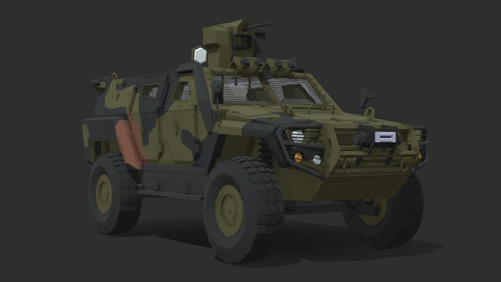 [Low Poly] Otokar Cobra II 3D Model