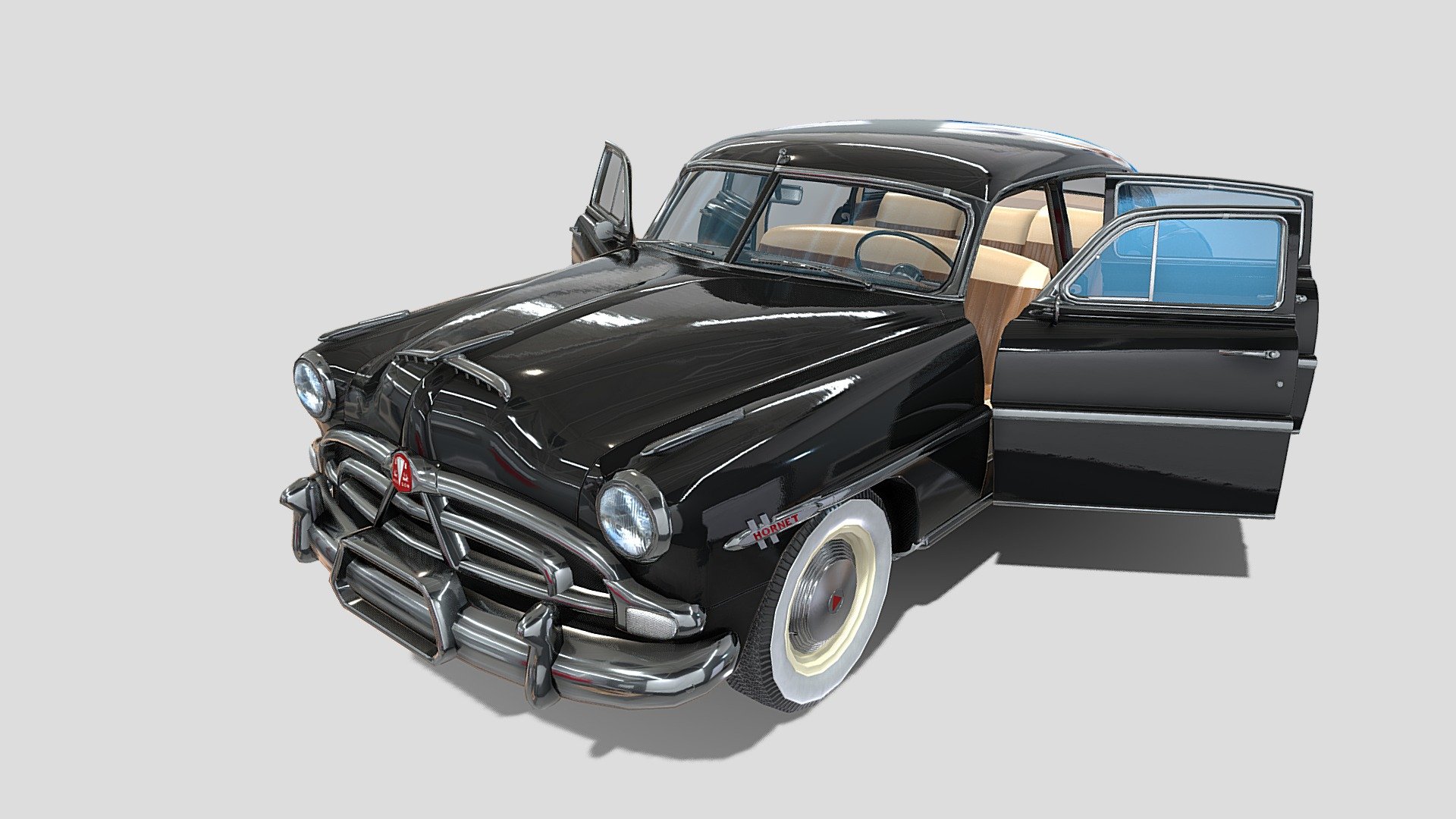 4 Door Hudson Hornet with interior v3 - Buy Royalty Free 3D model by ...