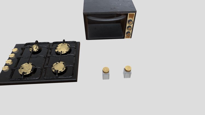 fanncy old kitchen props 3D Model