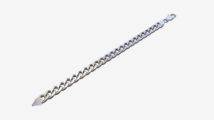 Chain bracelet unlocked 3D Model