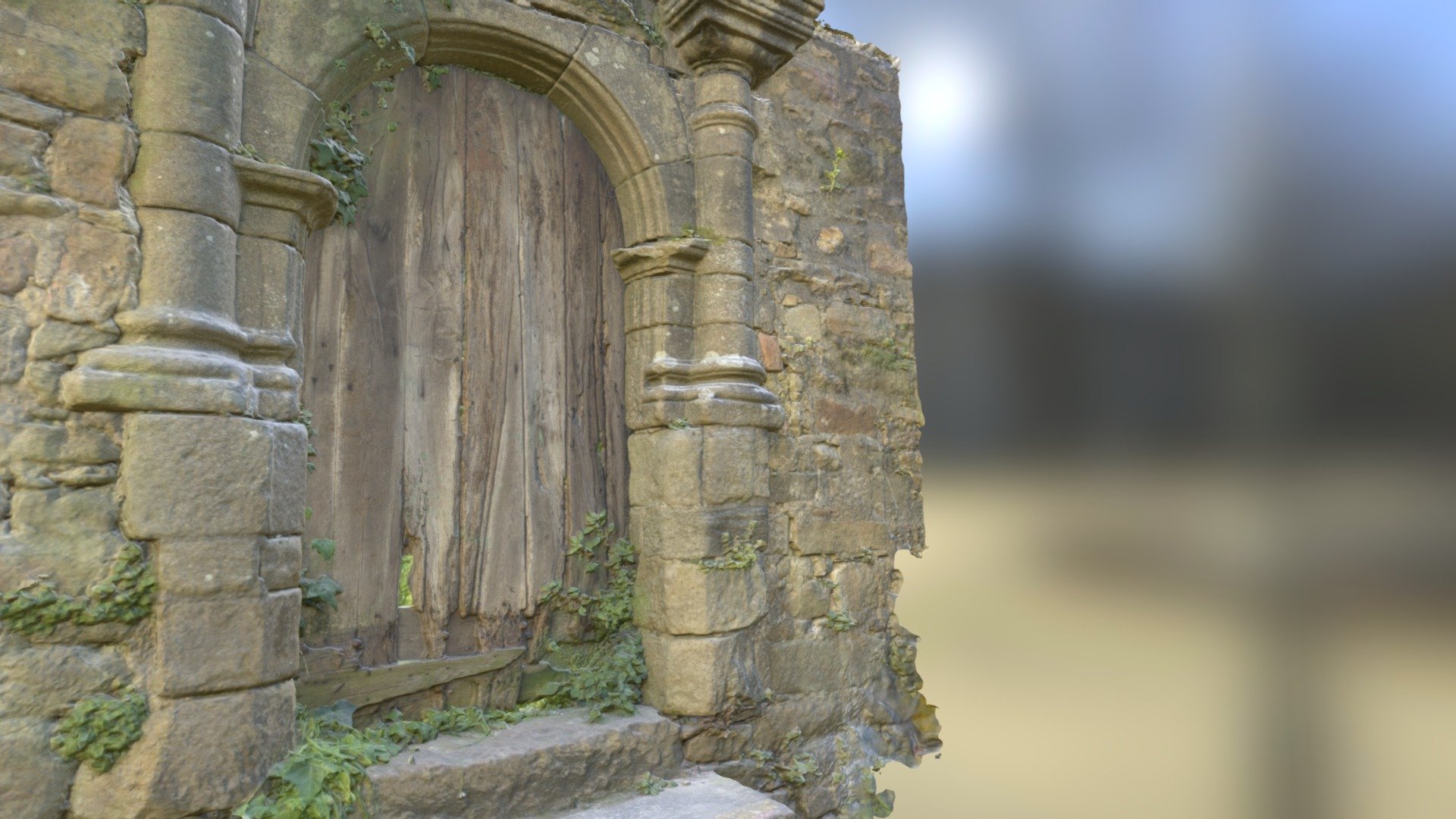 old door in Vannes, France — Sketchfab embed 3D viewer