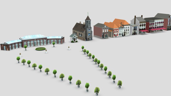 European Buildings Asset Pack 2 3D Model
