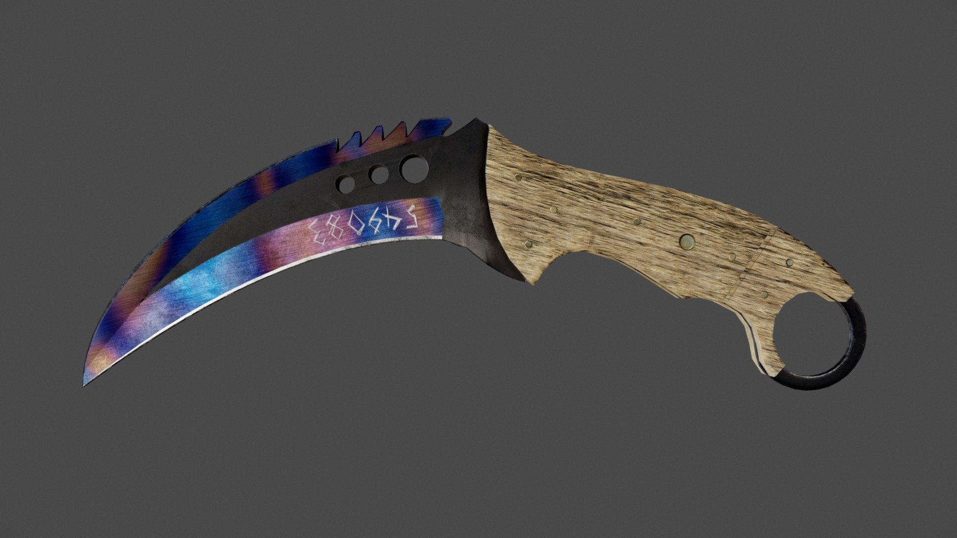 Talon Knife - CS:GO - 3D model by Brent Van Looveren (@)  [43bde80]