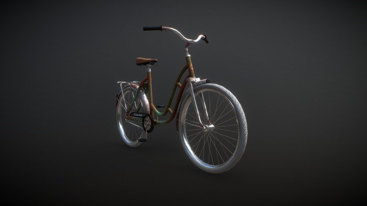 Oldschool Bicycle 3D Model