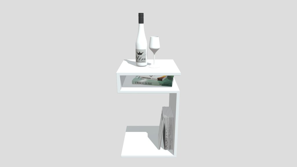 Sofa Side Table With Decoration