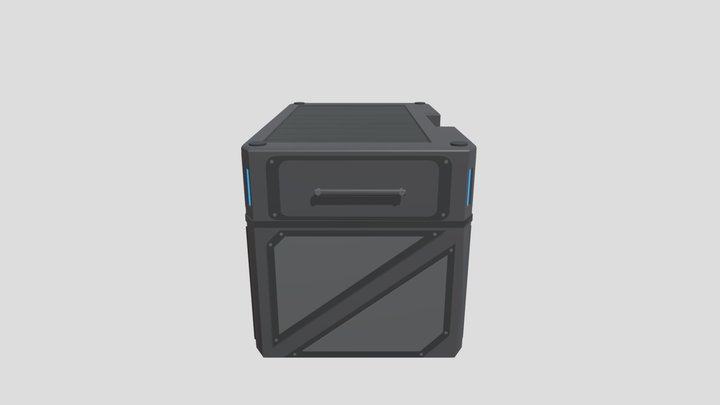 Sci-Fi Crate 3D Model