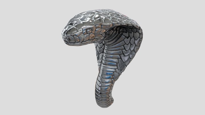 Metal Snake Statue 3D Model