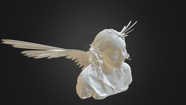 Christina with wings - No Colour 3D Model
