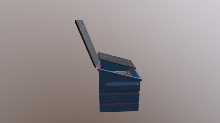 Dumpster Blue 3D Model