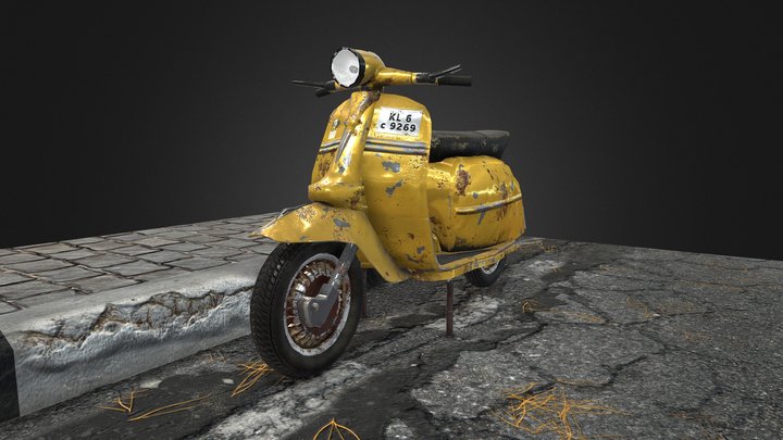 Chetak Bike 3D Model