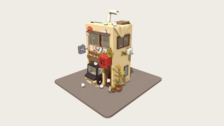 Soya Bean Milk - Diorama 3D Model
