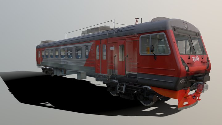 поезд РЖД ЭД4М-0431 3D Model