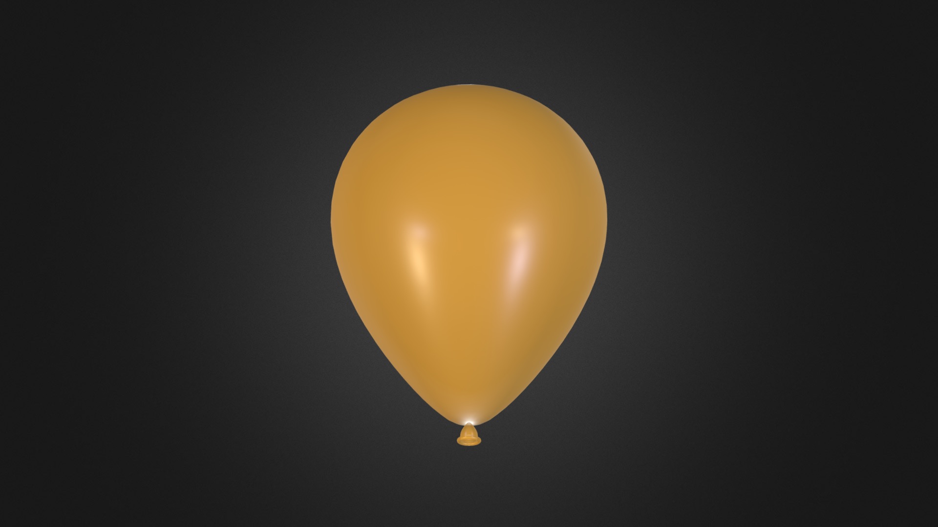 3D model Balloon - This is a 3D model of the Balloon. The 3D model is about a yellow balloon in the sky.