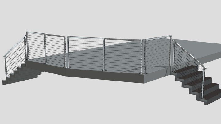 Cable Railing 3D Model