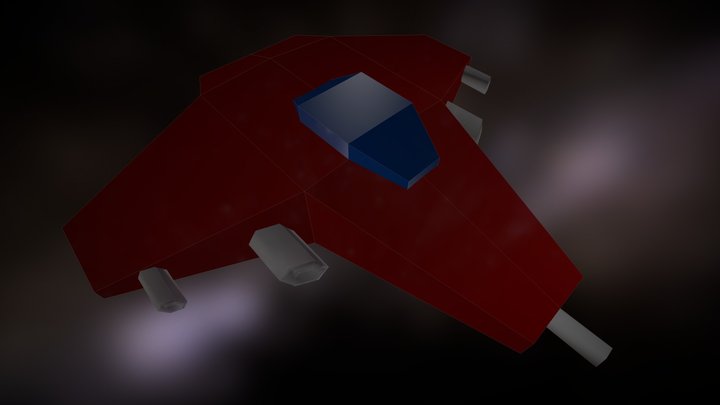 [FREE] Extremely low poly Spaceship 3D Model