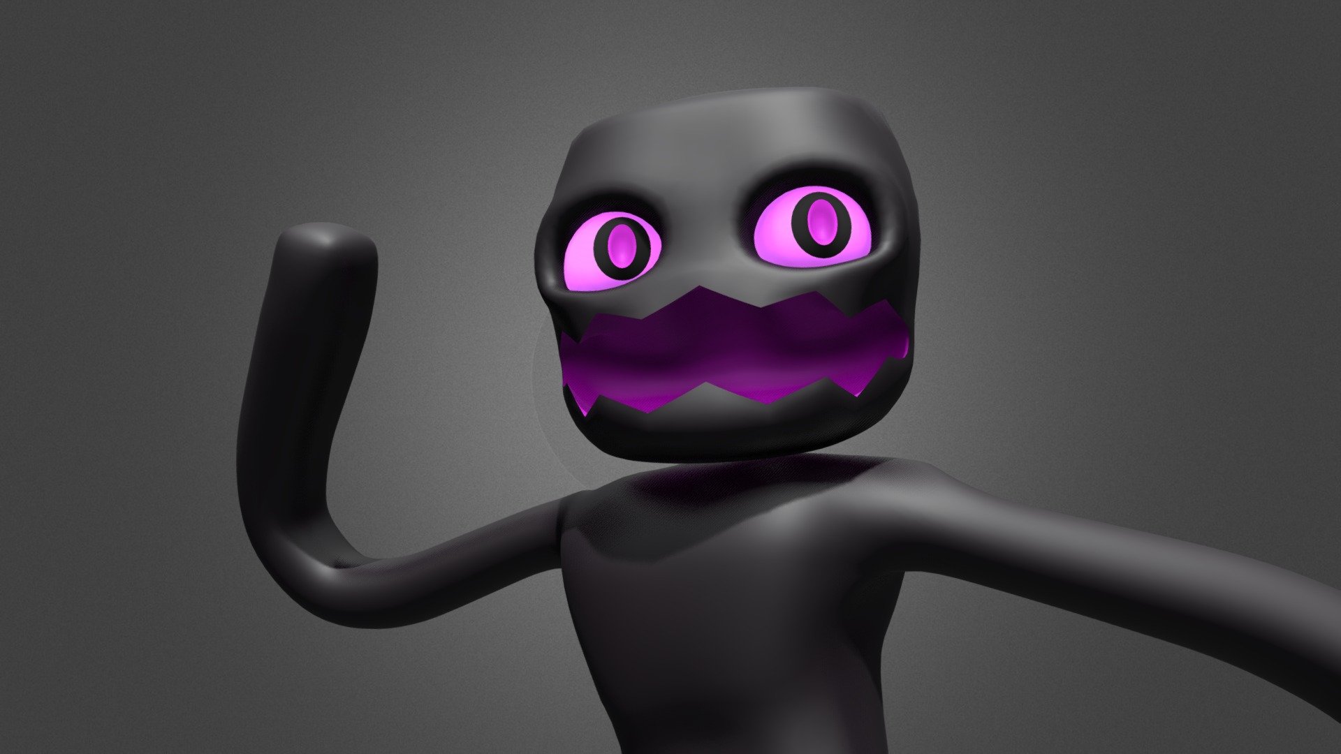 3D model Minecraft Enderman VR / AR / low-poly