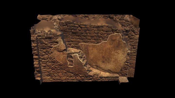 Détail mur en ruine Chellah 3D Model