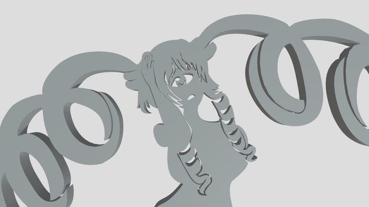 ロール単眼 3D Model