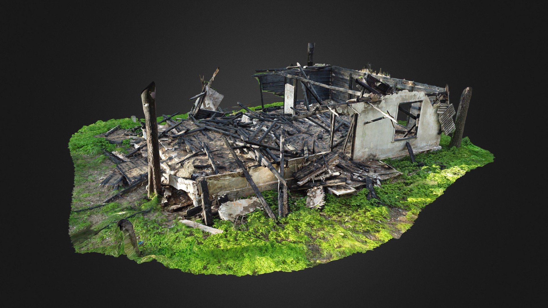 Burned Building 3D Scan - Buy Royalty Free 3D model by Abandoned Scans ...