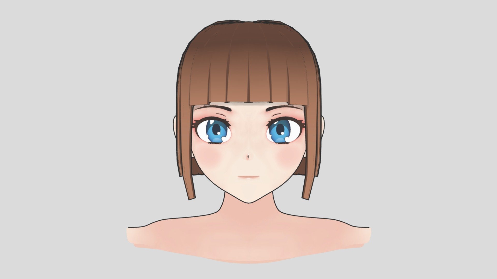 Anime Head Template - Download Free 3D model by Bicaro (@BicaroART)  [43cbb73]