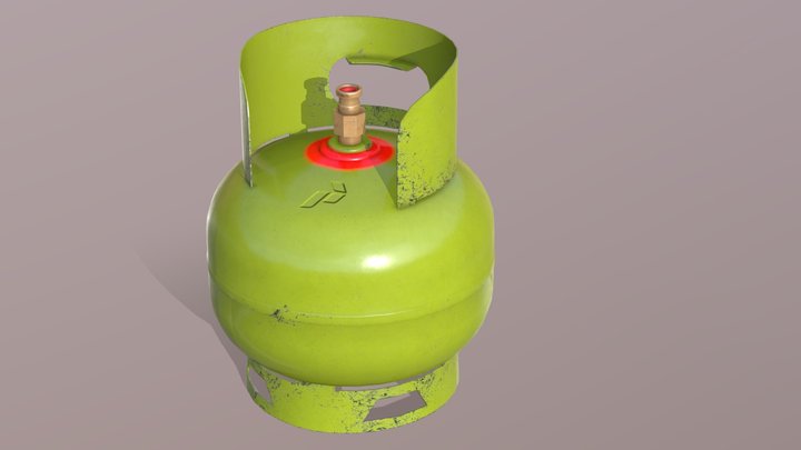 3kg Gas Cylinder|Tabung Gas Elpiji 3kg|Pertamina 3D Model