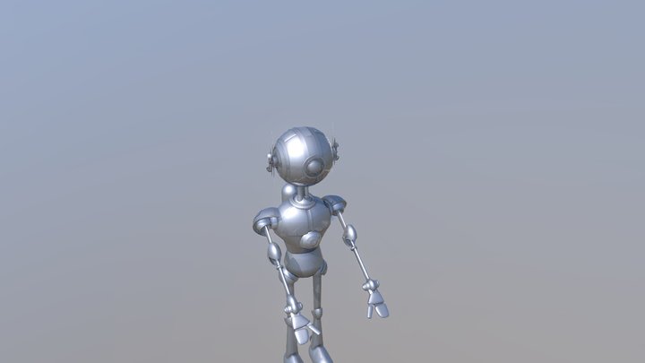 retro roboter neu 3D Model