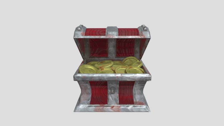 TreasureChestLowPOly 3D Model