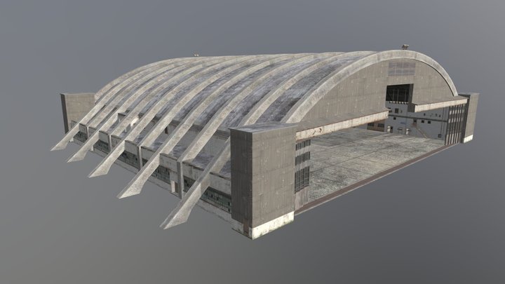 Arch Hangar 3D Model