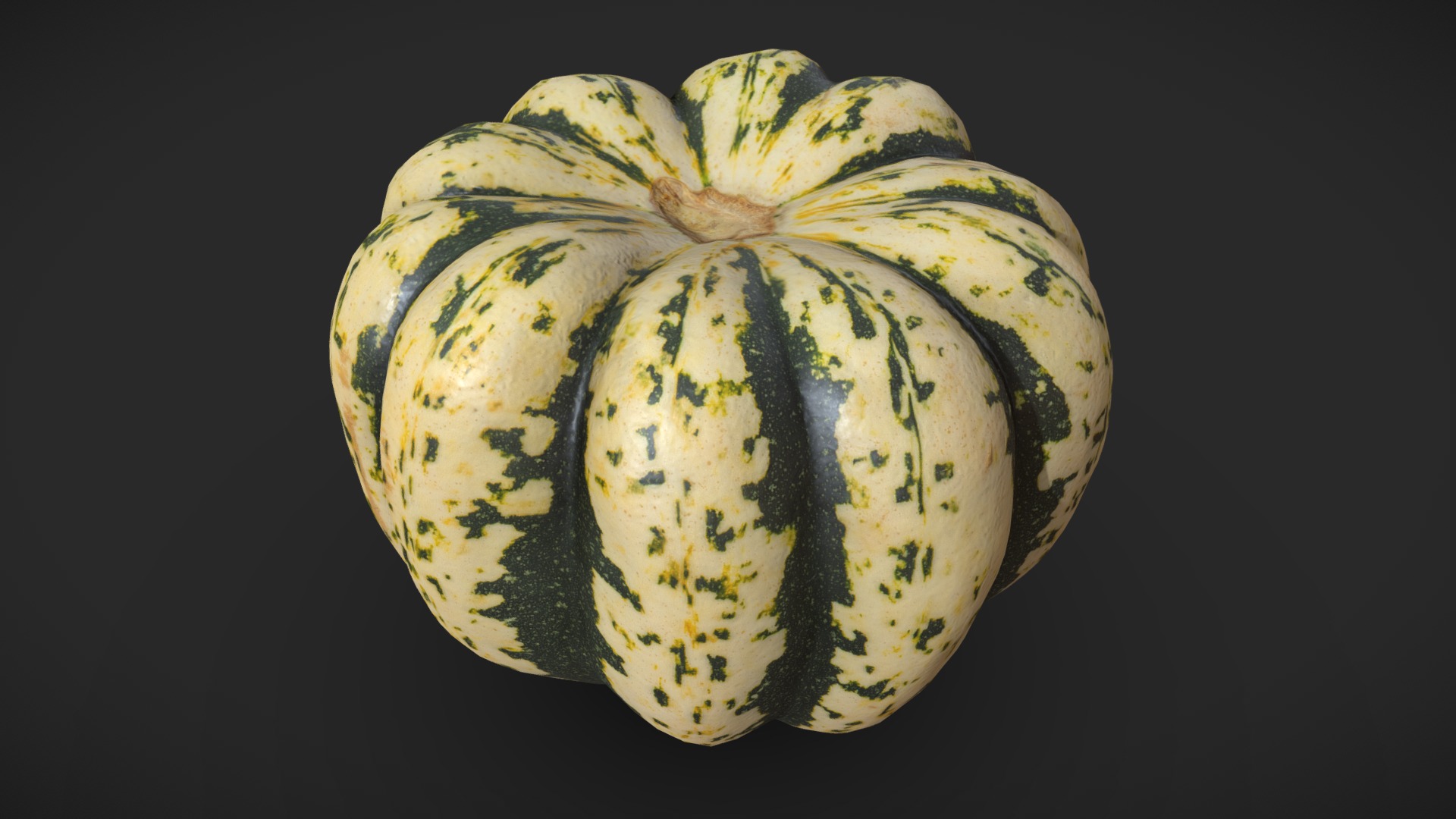 3D model Gourd / PBR Photogrammetry - This is a 3D model of the Gourd / PBR Photogrammetry. The 3D model is about a close-up of a fruit.