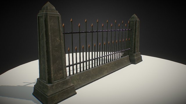 Metal Fence 3D Model