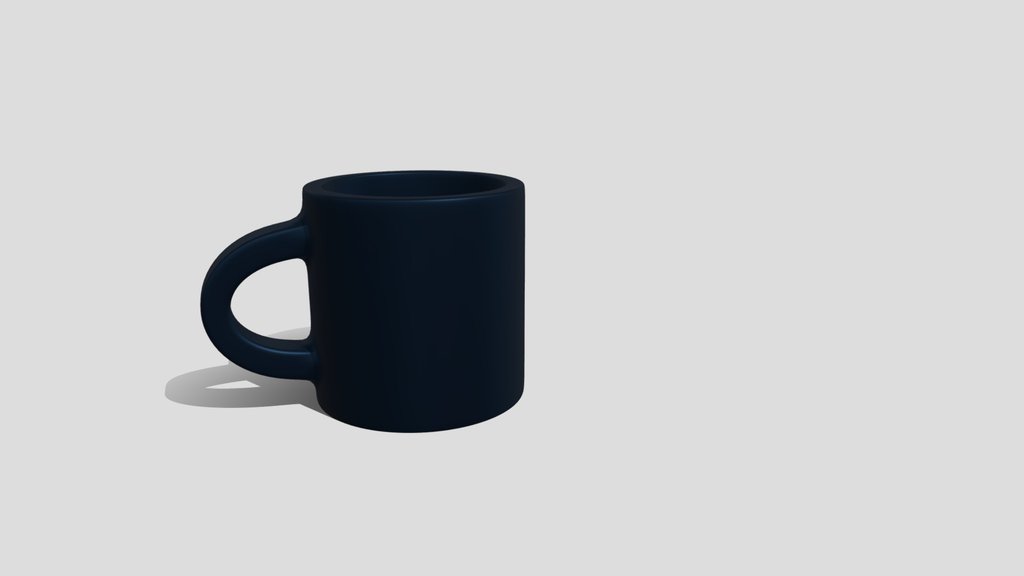 Modern Ceramic Mug – Clean Topology – Game Ready