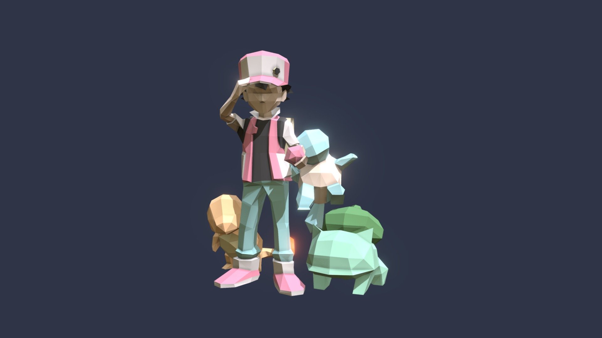 Pokemon Trainer Red | 3D Print Model