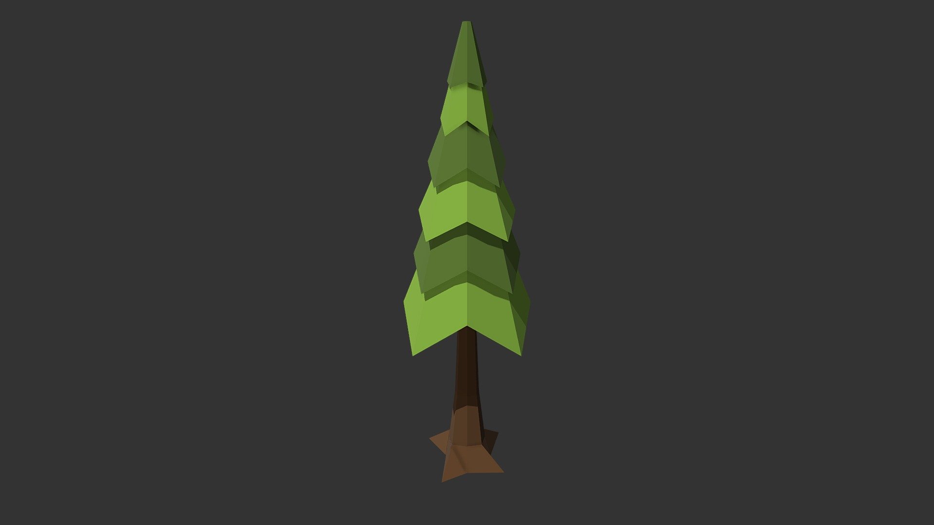 Low-Poly Evergreen Tree