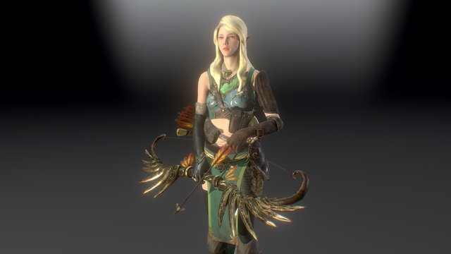 Elven Archer 3D Model