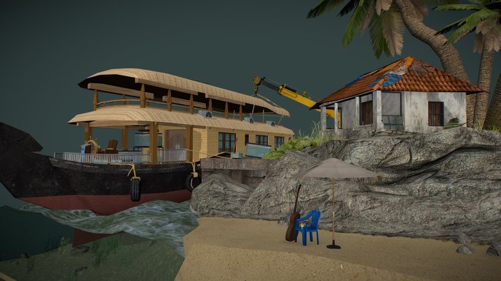 DAE Diorama - By the ocean 3D Model